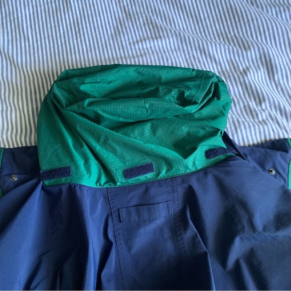 Vintage Eddie Bauer Ebtek Men's Large Gore-Tex Rain Ski Jacket Parka Hidden Hood - Picture 10 of 13